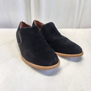 Franco Sarto Jed Black Suede Slip On Women's Size 7.5